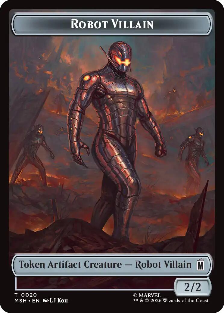 Villain // Robot Villain Double-Sided Token (009//020) [Marvel Super Heroes Tokens] | Gear Gaming Fayetteville