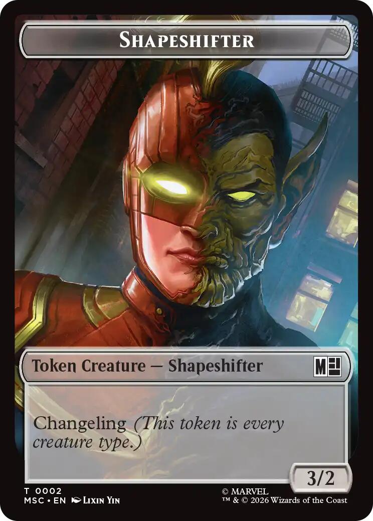 Shapeshifter // Ape Villain Double-Sided Token [Marvel Super Heroes Commander Tokens] | Gear Gaming Fayetteville