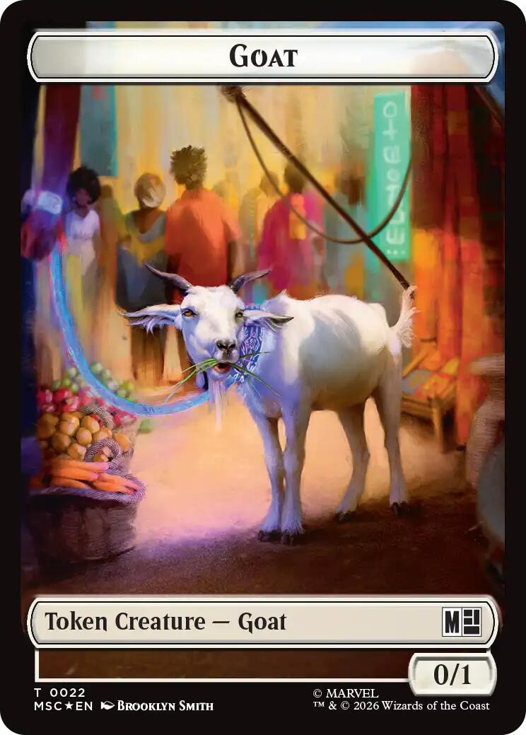 Goat // Soldier Double-Sided Token (Surge Foil) [Marvel Super Heroes Commander Tokens] | Gear Gaming Fayetteville