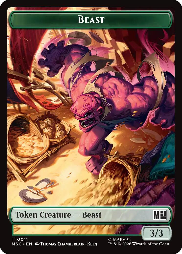 Beast // Vibranium Double-Sided Token [Marvel Super Heroes Commander Tokens] | Gear Gaming Fayetteville