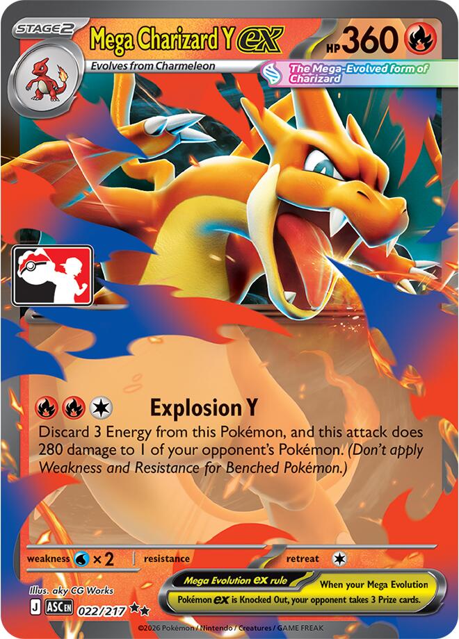 Mega Charizard Y ex (022/217) [Prize Pack Series Nine] | Gear Gaming Fayetteville