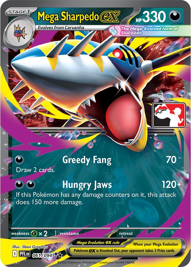 Mega Sharpedo ex (061/094) [Prize Pack Series Nine] | Gear Gaming Fayetteville