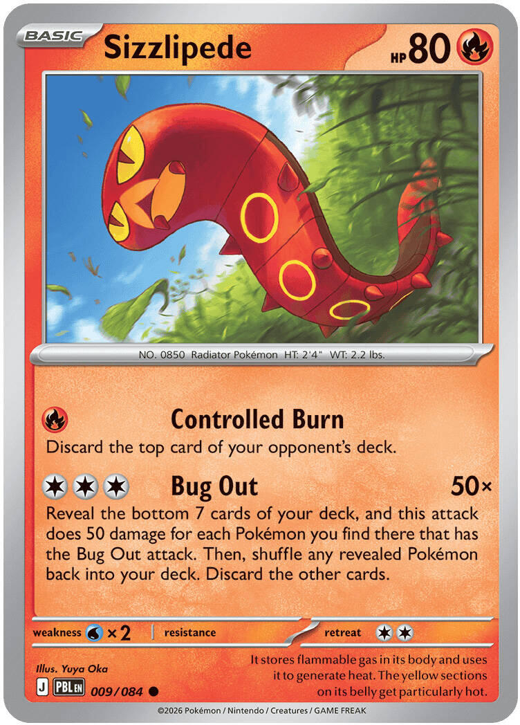 Sizzlipede (009/084) [Mega Evolution: Pitch Black] | Gear Gaming Fayetteville