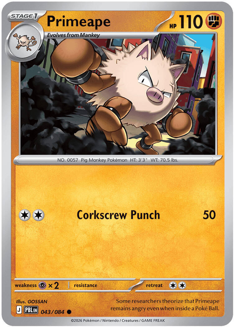 Primeape (043/084) [Mega Evolution: Pitch Black] | Gear Gaming Fayetteville