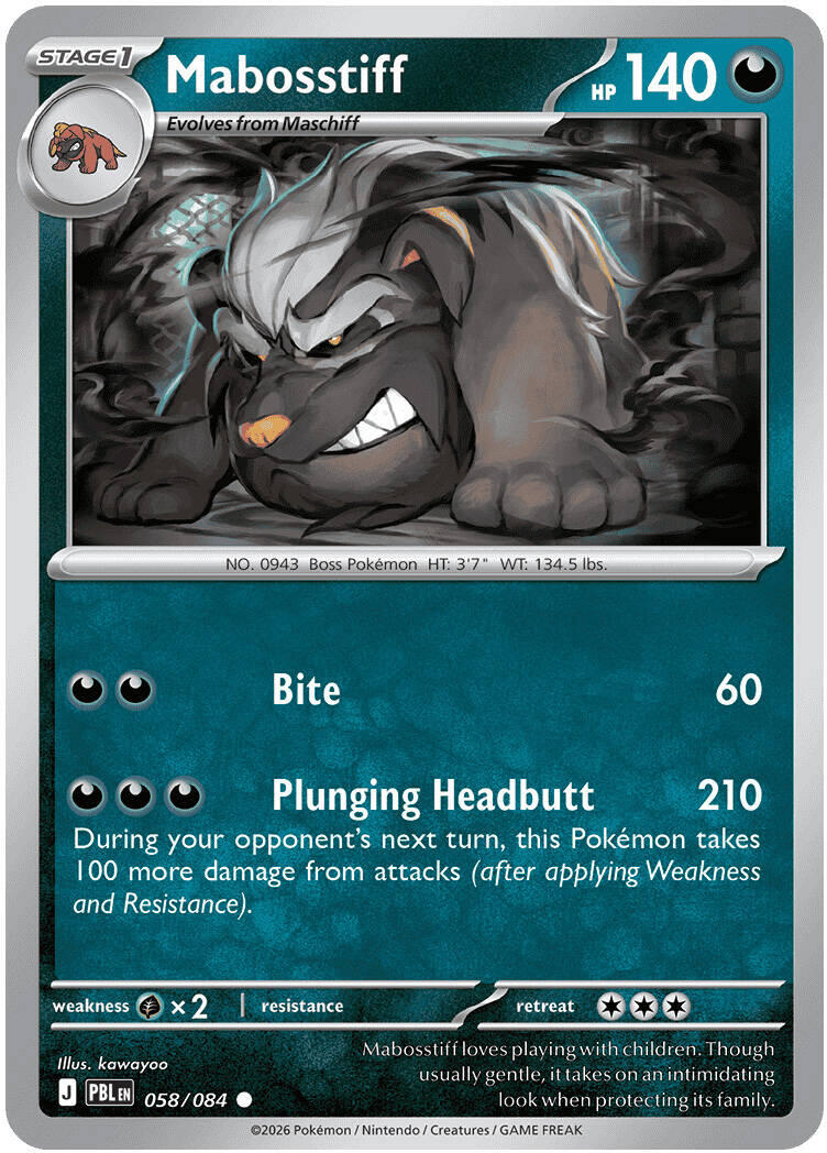 Mabosstiff (058/084) [Mega Evolution: Pitch Black] | Gear Gaming Fayetteville