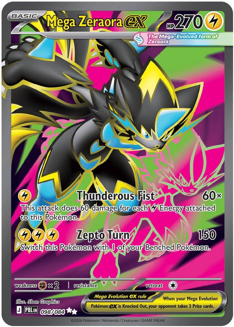 Mega Zeraora ex (098/084) [Mega Evolution: Pitch Black] | Gear Gaming Fayetteville