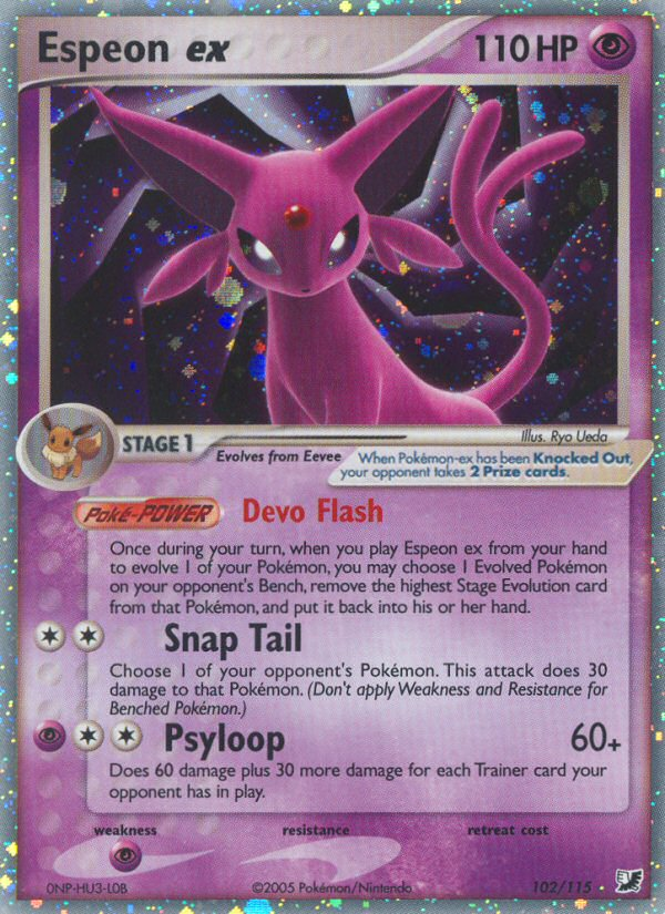 Espeon ex (102/115) [EX: Unseen Forces] | Gear Gaming Fayetteville