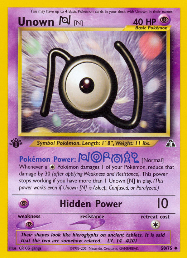 Unown [N] (50/75) [Neo Discovery 1st Edition] | Gear Gaming Fayetteville