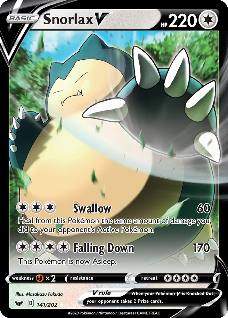 Snorlax V (141/202) (Oversized) [Sword & Shield: Base Set] | Gear Gaming Fayetteville