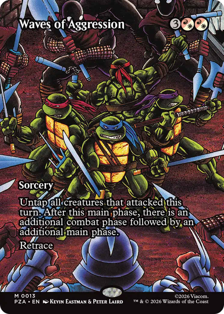 Waves of Aggression (Borderless) [Teenage Mutant Ninja Turtles Eternal-Legal] | Gear Gaming Fayetteville