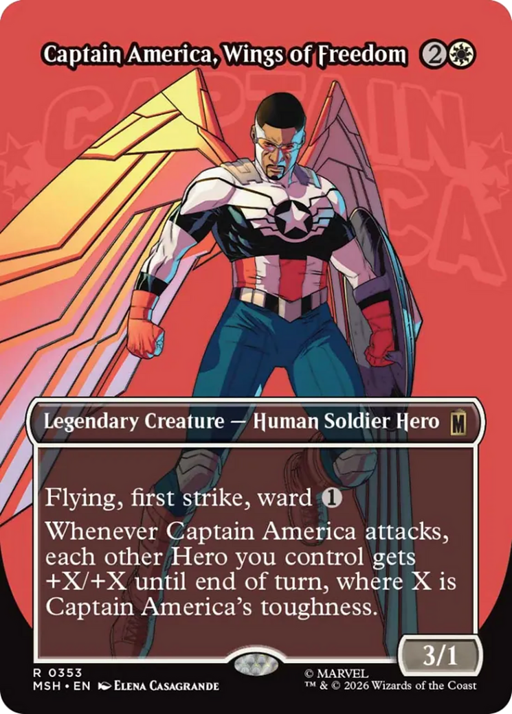 Captain America, Wings of Freedom (Borderless) [Marvel Super Heroes] | Gear Gaming Fayetteville
