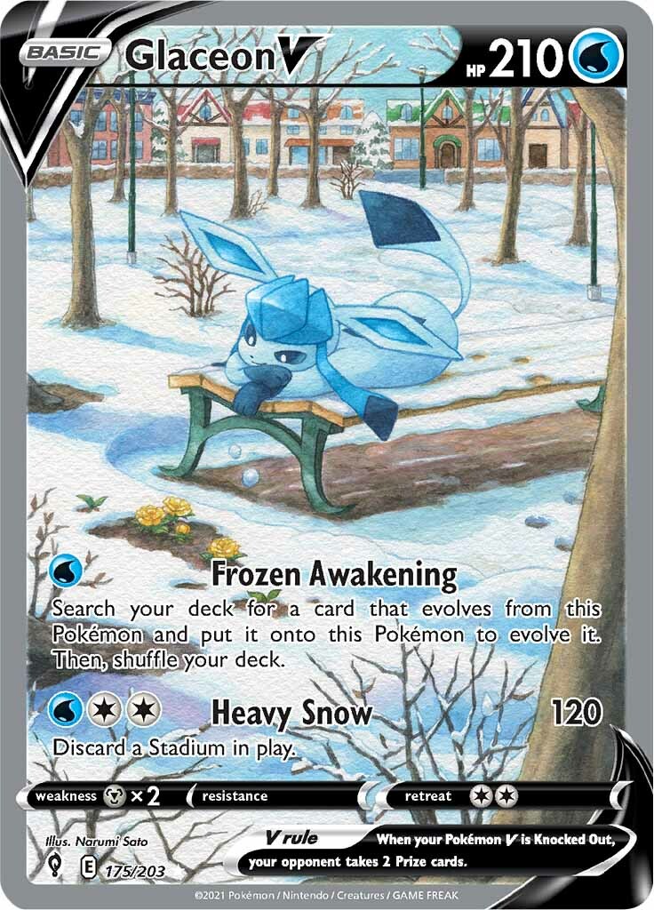 Glaceon V (175/203) [Sword & Shield: Evolving Skies] | Gear Gaming Fayetteville