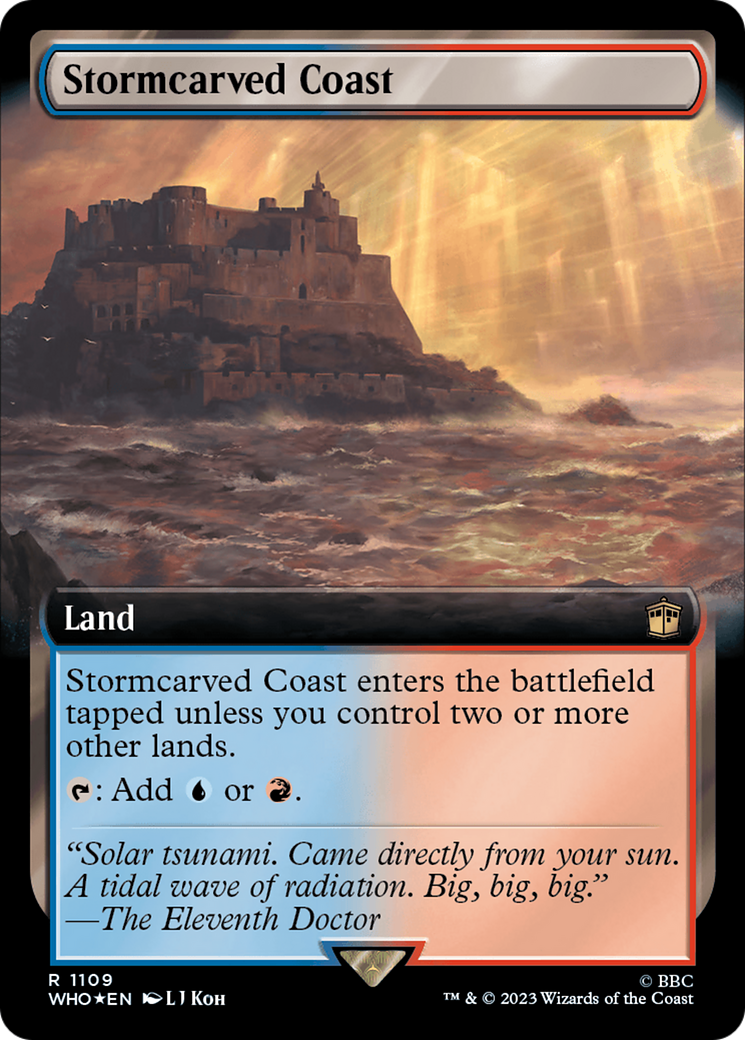 Stormcarved Coast (Extended Art) (Surge Foil) [Doctor Who] | Gear Gaming Fayetteville