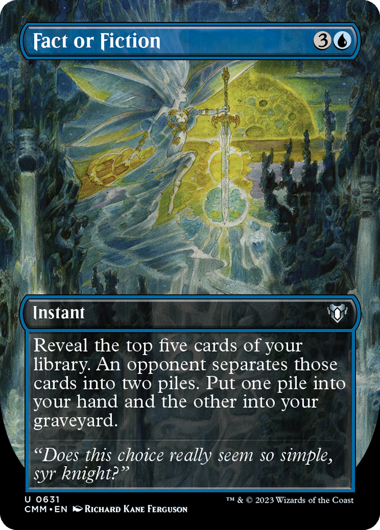 Fact or Fiction (Borderless Alternate Art) [Commander Masters] | Gear Gaming Fayetteville