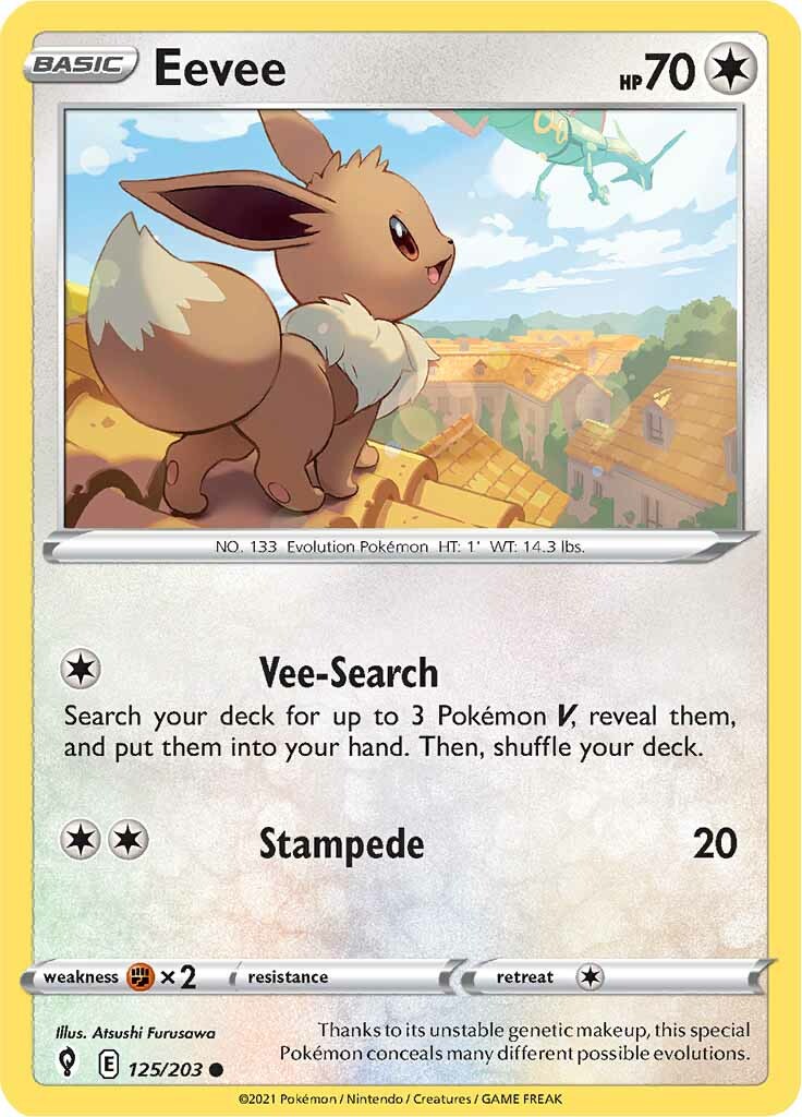 Eevee (125/203) [Sword & Shield: Evolving Skies] | Gear Gaming Fayetteville