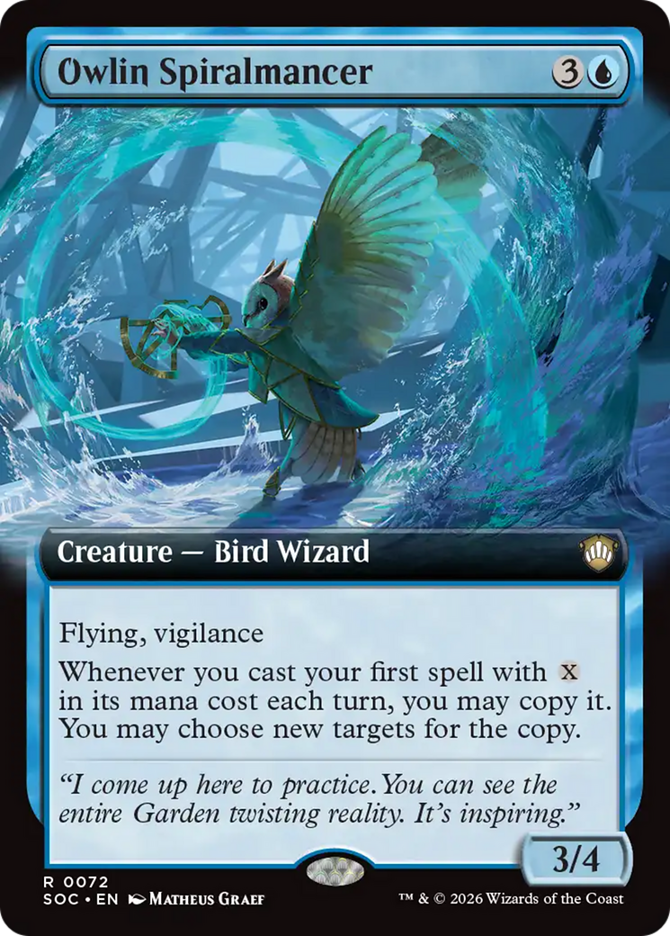 Owlin Spiralmancer (Extended Art) [Secrets of Strixhaven Commander] | Gear Gaming Fayetteville