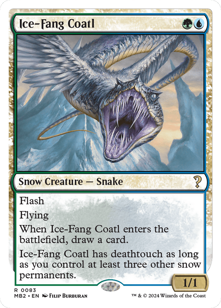 Ice-Fang Coatl (White Border) [Mystery Booster 2] | Gear Gaming Fayetteville