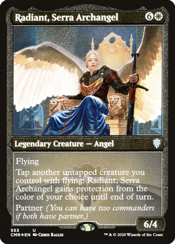 Radiant, Serra Archangel (Etched) [Commander Legends] | Gear Gaming Fayetteville