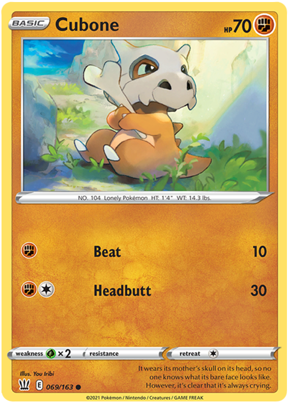 Cubone (069/163) [Sword & Shield: Battle Styles] | Gear Gaming Fayetteville