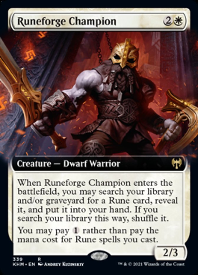 Runeforge Champion (Extended Art) [Kaldheim] | Gear Gaming Fayetteville