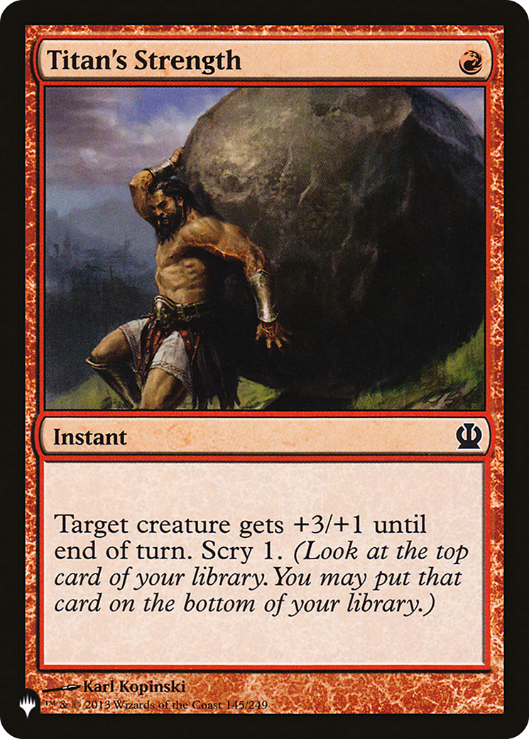 Titan's Strength [The List Reprints] | Gear Gaming Fayetteville