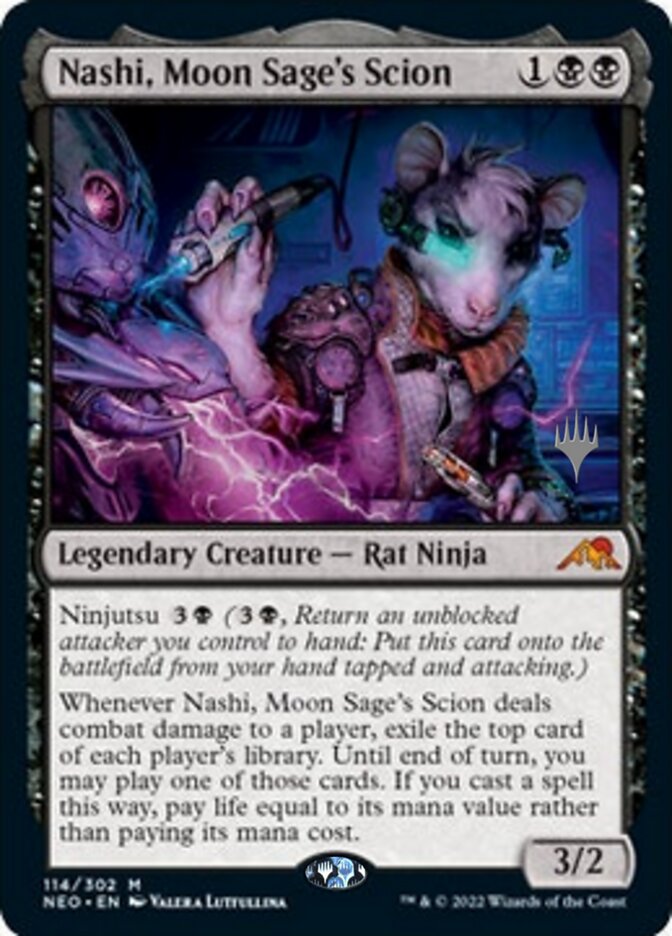 Nashi, Moon Sage's Scion (Promo Pack) [Kamigawa: Neon Dynasty Promos] | Gear Gaming Fayetteville