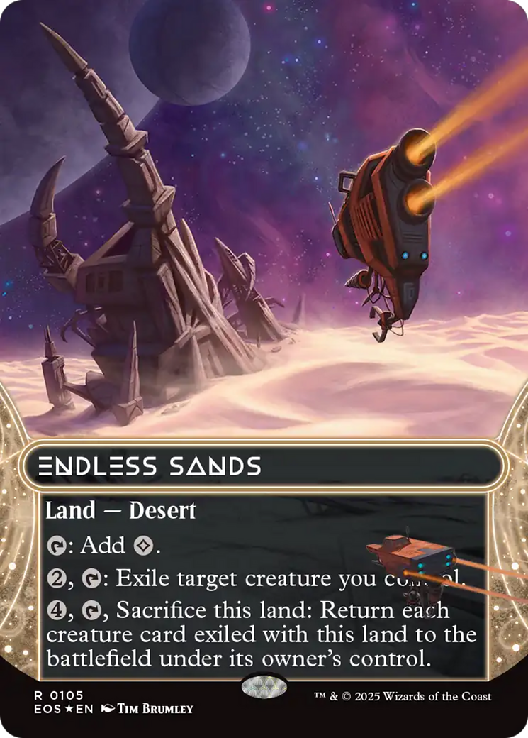 Endless Sands (0105) (Borderless) (Galaxy Foil) [Edge of Eternities: Stellar Sights] | Gear Gaming Fayetteville
