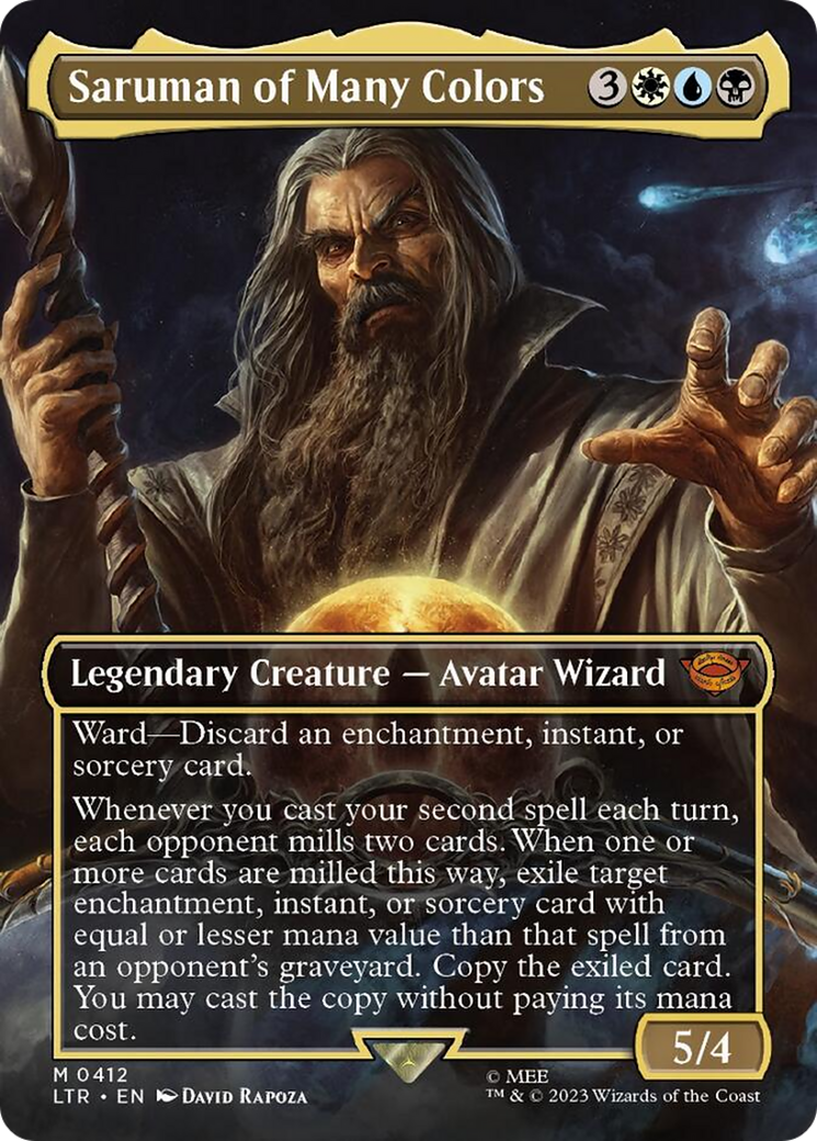 Saruman of Many Colors (Borderless Alternate Art) [The Lord of the Rings: Tales of Middle-Earth] | Gear Gaming Fayetteville