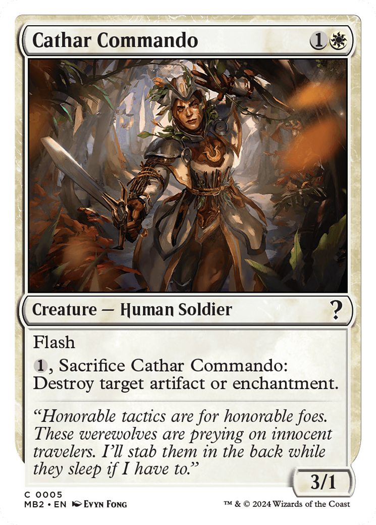 Cathar Commando (White Border) [Mystery Booster 2] | Gear Gaming Fayetteville