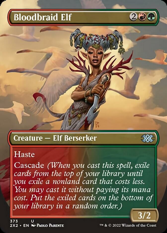 Bloodbraid Elf (Borderless Alternate Art) [Double Masters 2022] | Gear Gaming Fayetteville