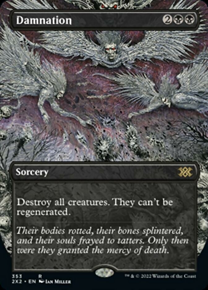 Damnation (Borderless Alternate Art) [Double Masters 2022] | Gear Gaming Fayetteville