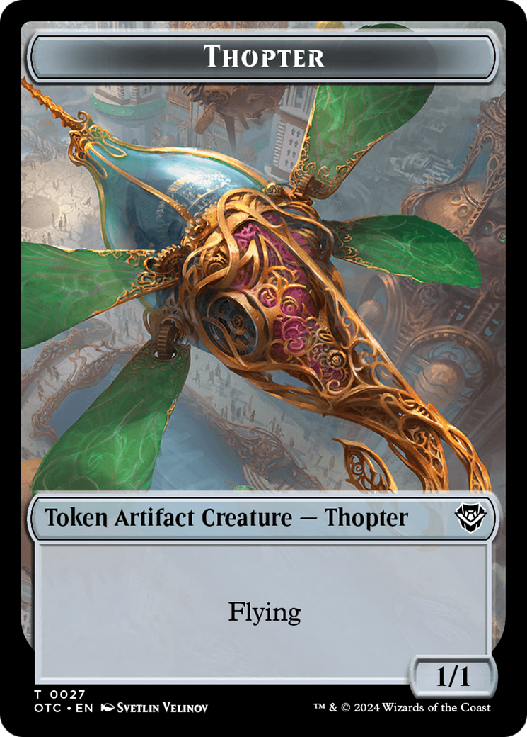 Thopter // Treasure Double-Sided Token [Outlaws of Thunder Junction Commander Tokens] | Gear Gaming Fayetteville