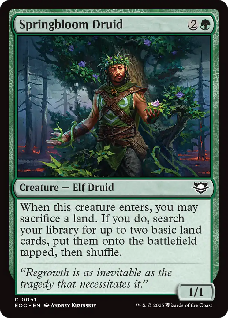 Springbloom Druid [Edge of Eternities Commander] | Gear Gaming Fayetteville