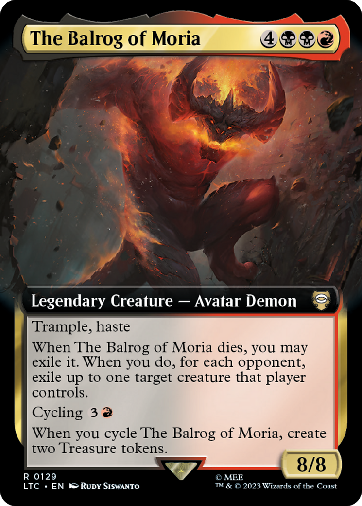 The Balrog of Moria (Extended Art) [The Lord of the Rings: Tales of Middle-Earth Commander] | Gear Gaming Fayetteville