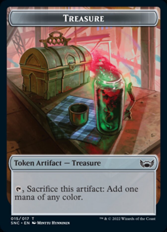 Ooze (026) // Treasure (015) Double-Sided Token [Streets of New Capenna Commander Tokens] | Gear Gaming Fayetteville