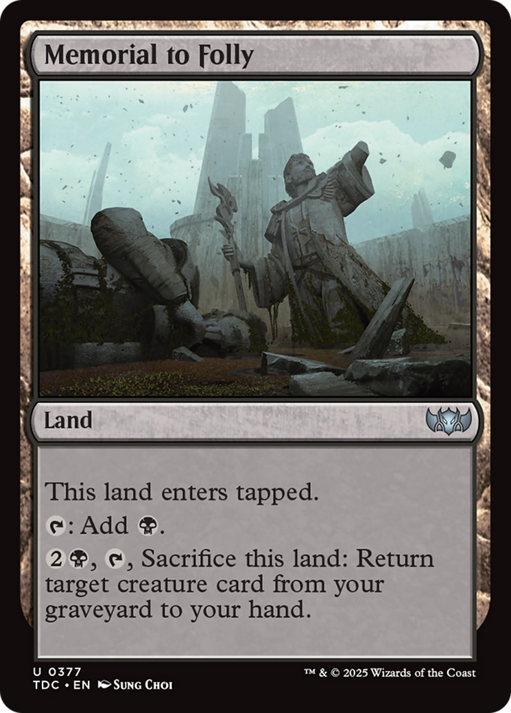 Memorial to Folly [Tarkir: Dragonstorm Commander] | Gear Gaming Fayetteville