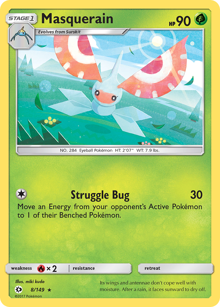Masquerain (8/149) [Sun & Moon: Base Set] | Gear Gaming Fayetteville