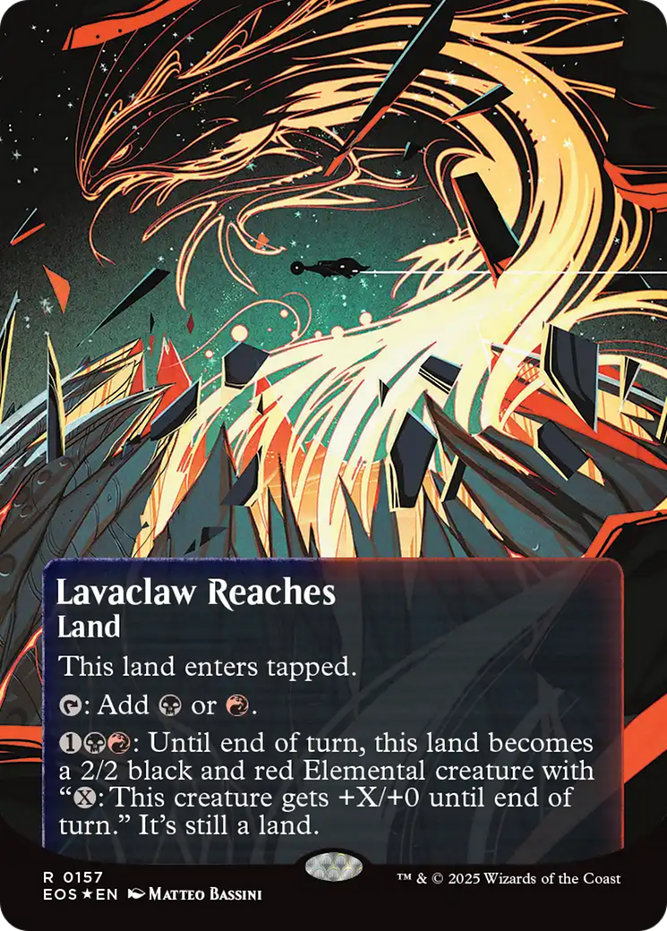 Lavaclaw Reaches (0157) (Borderless) (Galaxy Foil) [Edge of Eternities: Stellar Sights] | Gear Gaming Fayetteville