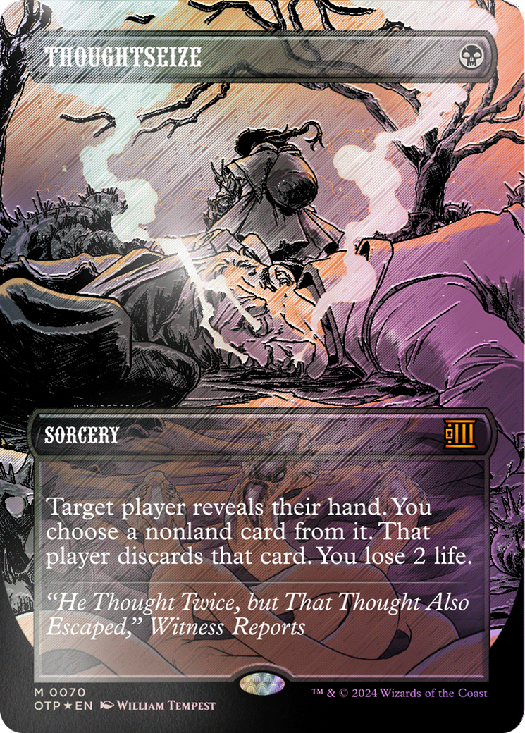 Thoughtseize (Textured Foil) [Outlaws of Thunder Junction: Breaking News] | Gear Gaming Fayetteville