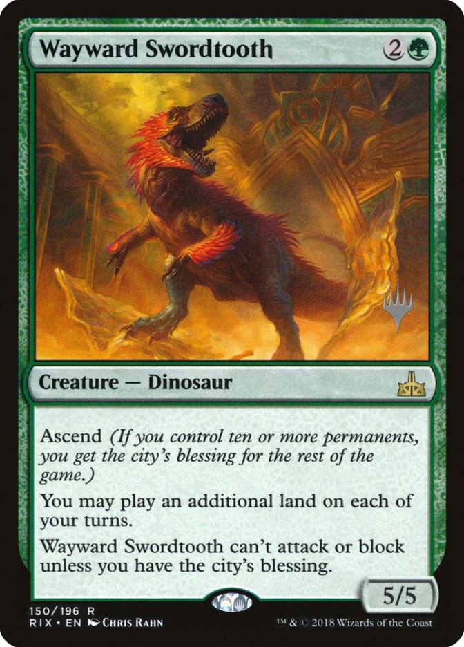 Wayward Swordtooth (Promo Pack) [Rivals of Ixalan Promos] | Gear Gaming Fayetteville