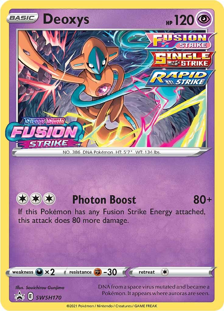 Deoxys (SWSH170) (Prerelease Promo) [Sword & Shield: Black Star Promos] | Gear Gaming Fayetteville