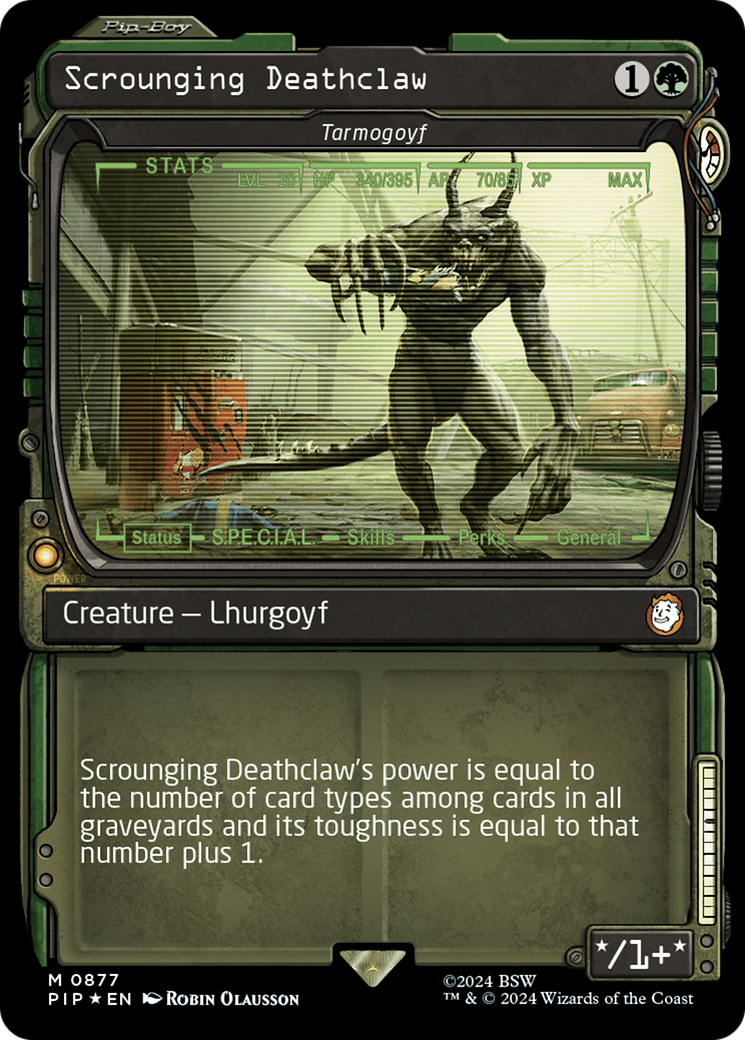 Scrounging Deathclaw - Tarmogoyf (Showcase) (Surge Foil) [Fallout] | Gear Gaming Fayetteville