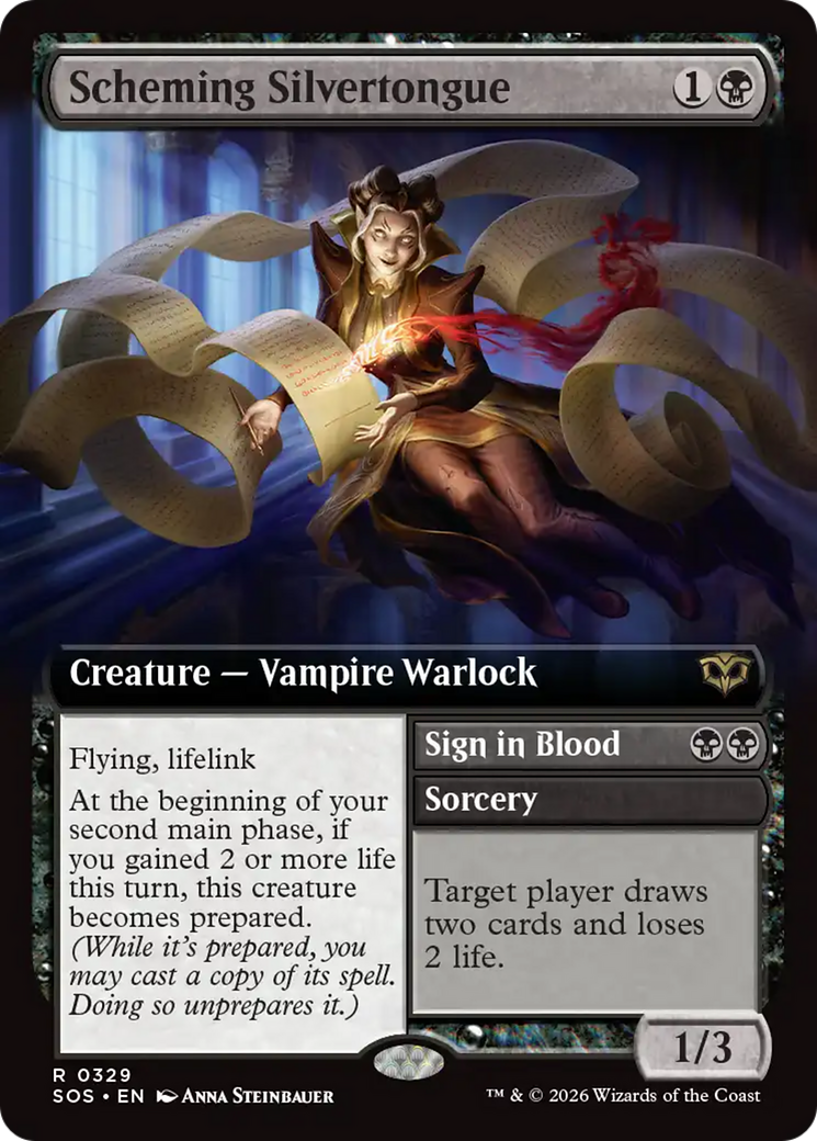 Scheming Silvertongue (Extended Art) [Secrets of Strixhaven] | Gear Gaming Fayetteville