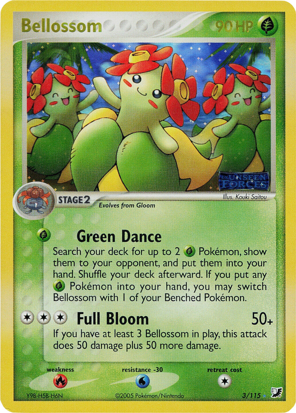 Bellossom (3/115) (Stamped) [EX: Unseen Forces] | Gear Gaming Fayetteville