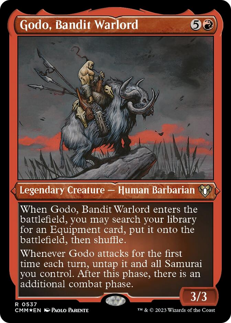 Godo, Bandit Warlord (Foil Etched) [Commander Masters] | Gear Gaming Fayetteville