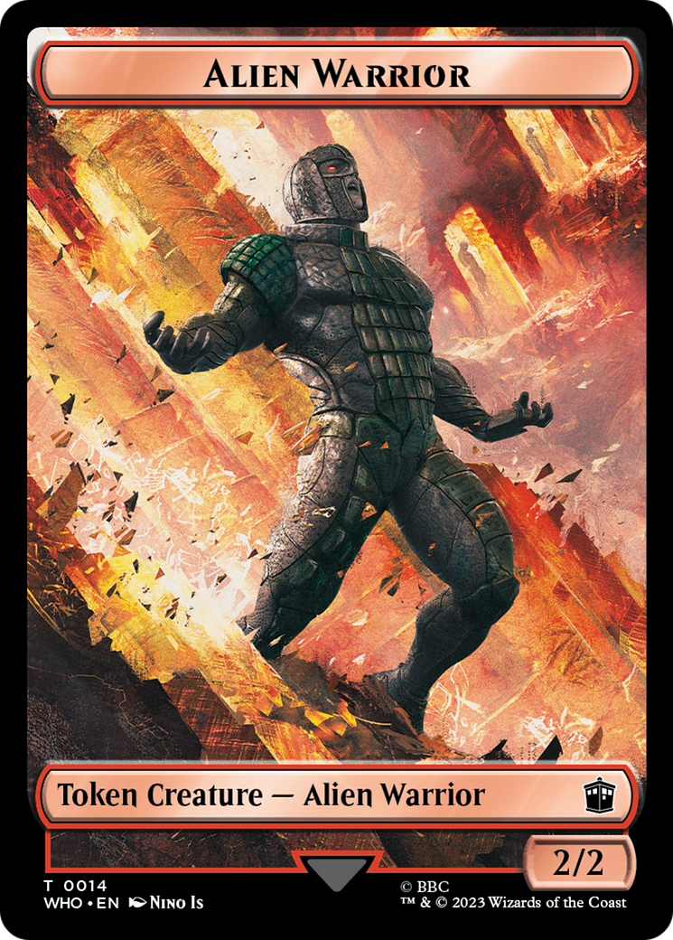 Alien Warrior // Food (0027) Double-Sided Token [Doctor Who Tokens] | Gear Gaming Fayetteville