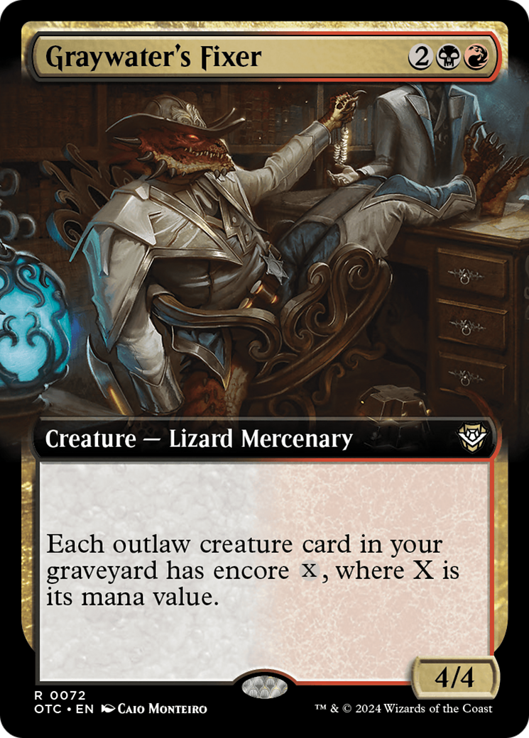 Graywater's Fixer (Extended Art) [Outlaws of Thunder Junction Commander] | Gear Gaming Fayetteville