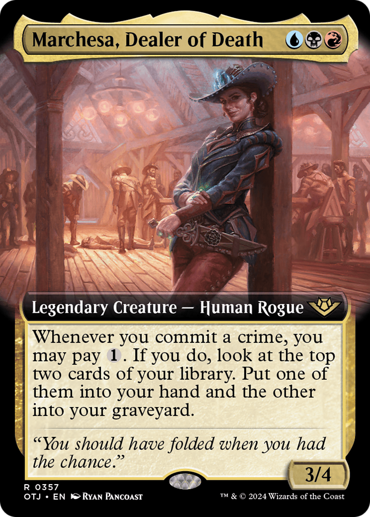 Marchesa, Dealer of Death (Extended Art) [Outlaws of Thunder Junction] | Gear Gaming Fayetteville