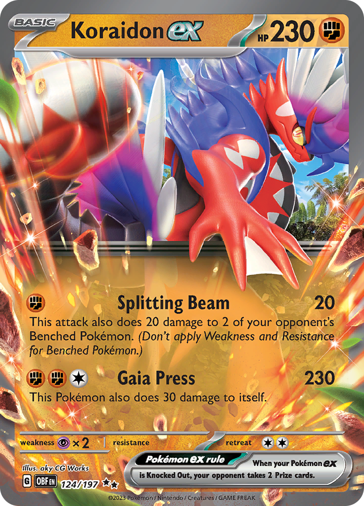 Koraidon ex (124/197) [Scarlet & Violet: Obsidian Flames] | Gear Gaming Fayetteville