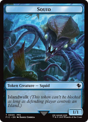 Spirit // Squid Double-Sided Token [FINAL FANTASY Commander Tokens] | Gear Gaming Fayetteville